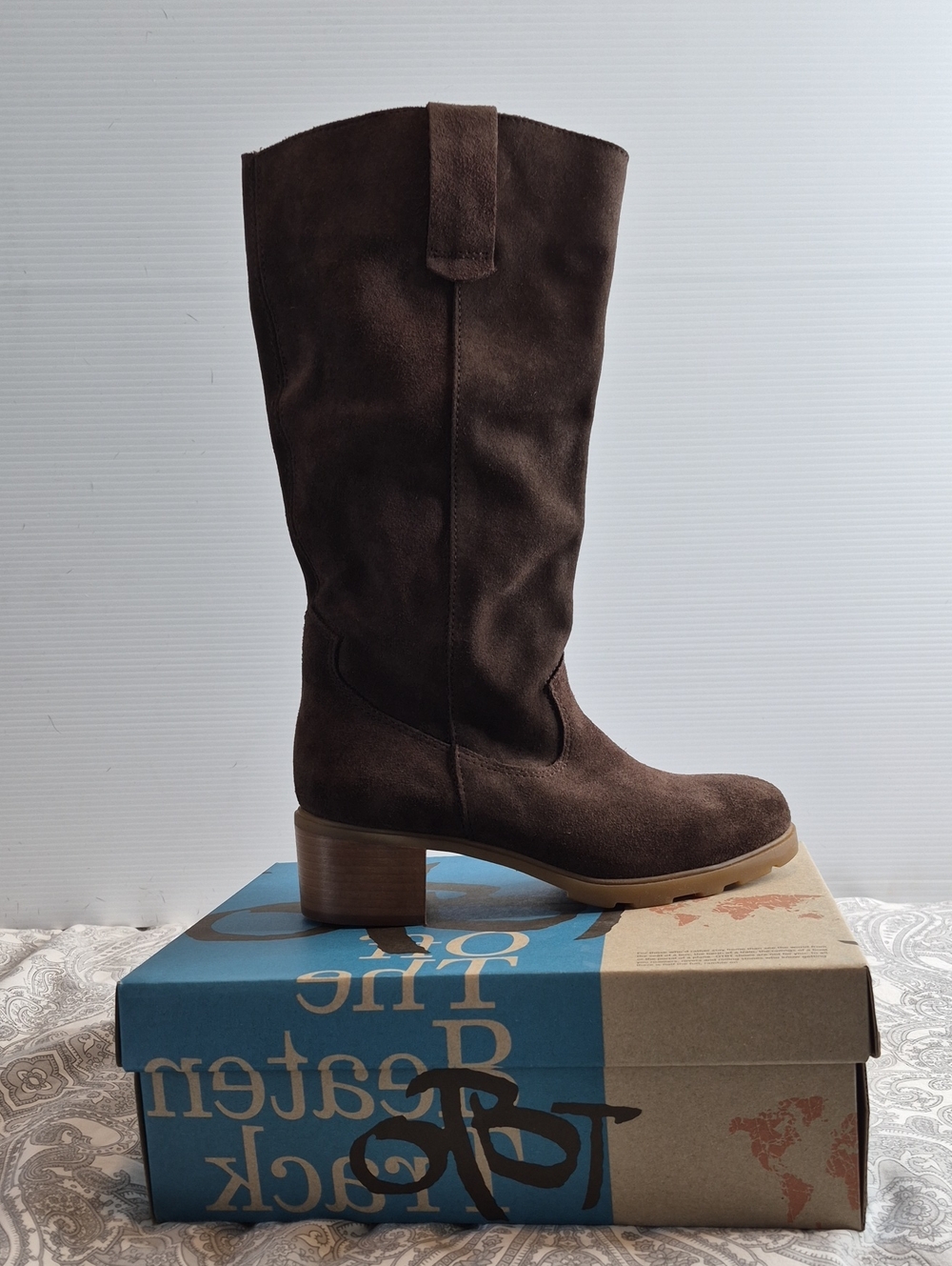 OTBT Women's Brown Suede Mid-Calf Boot Size 6.5